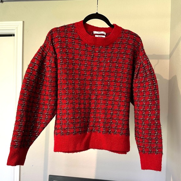 Sparkly houndstooth MNG mango sweater size small - Picture 1 of 5